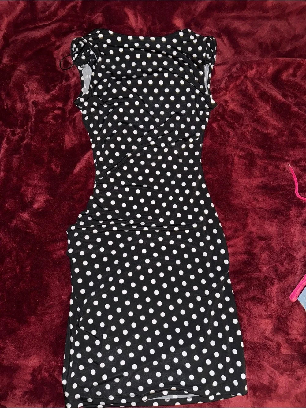 Michael Kors Black & White Polka Dot Mini Dress